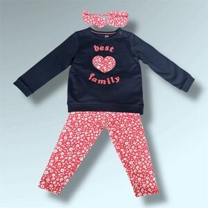 New Navy Blue and Pink 'Best Family' Set